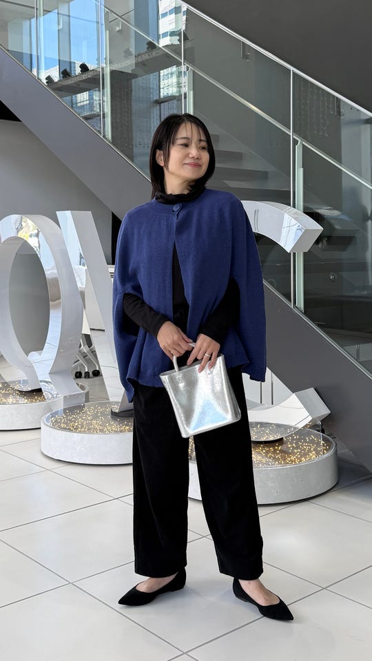 Provador ウィンドウペン ダブルジャカードニットチュニック 麻布