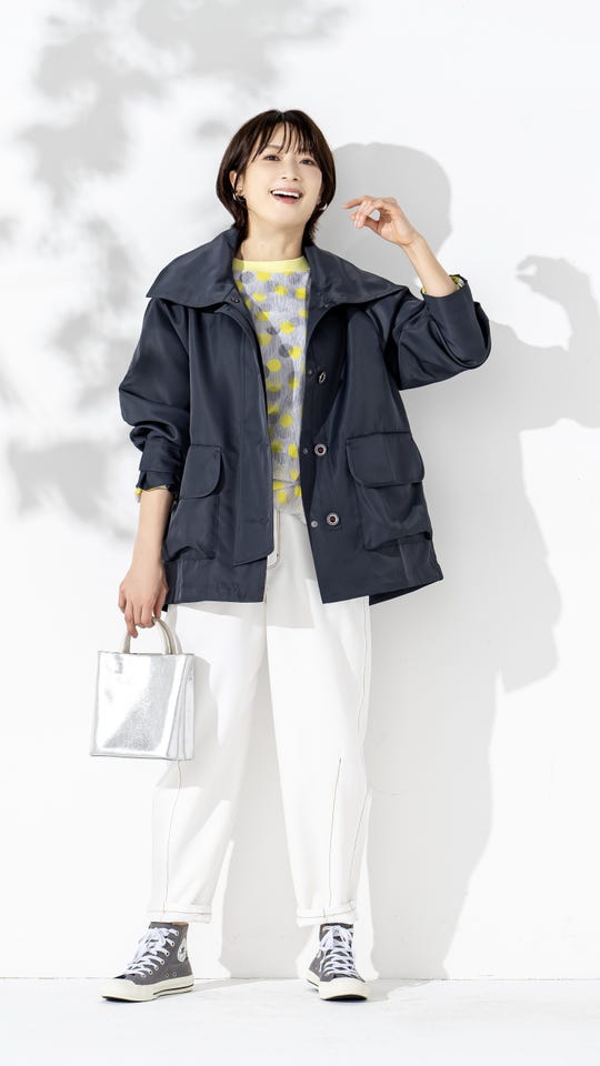 Anne Coquine ウールミックスケーブル編みタートルニットベスト