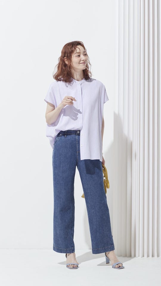 BOBSON SunSister ストレッチニットデニム調ブーツカット ボブソン 