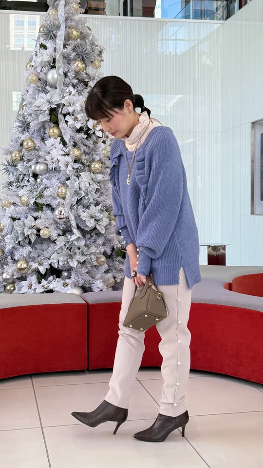 【新品】&LOVE アンドラブ　QVC ドット柄ブルゾン　3L アンドラブショーに先駆けご紹介♡】顔周り華やぐフロッキードット