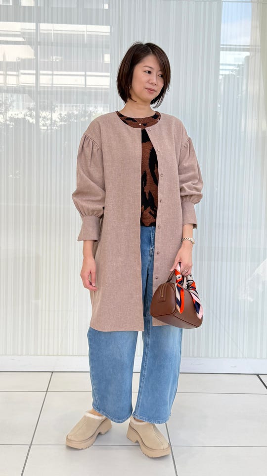 Anne Coquine 刺繍入りカーヴィーストレッチデニムパンツ アンコキーヌ