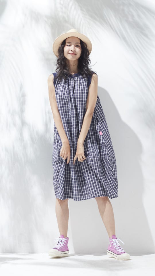 KiKKi ギンガムチェックコクーンワンピース キッキ（KiKKi） - QVC.jp