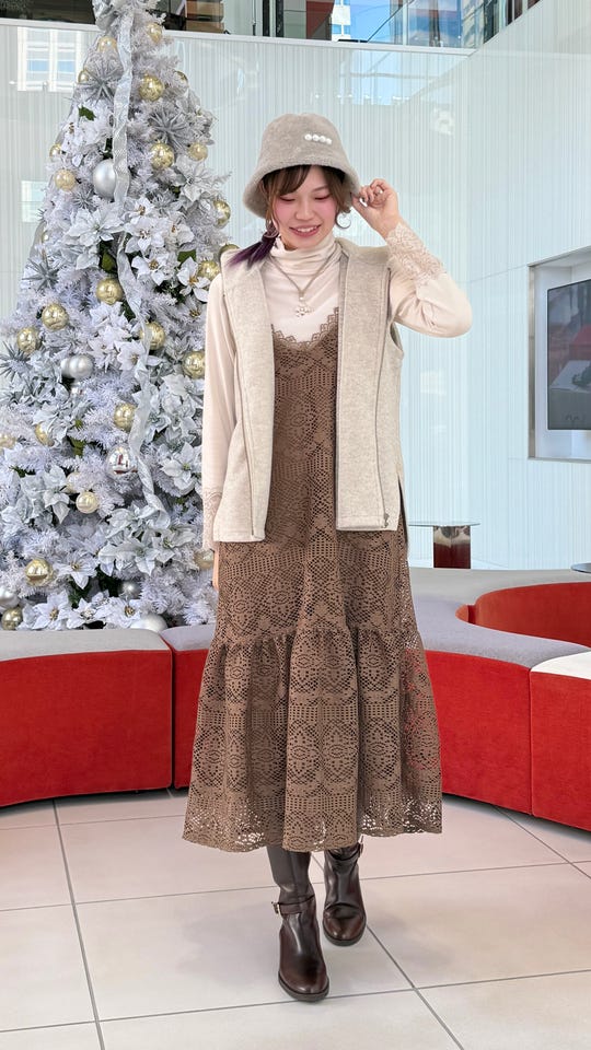 アンドラブ　＆LOVE甘フェミニンなニットドッキングワンピース &LOVE 甘フェミニンなニットドッキングワンピース アンドラブ（&LOVE