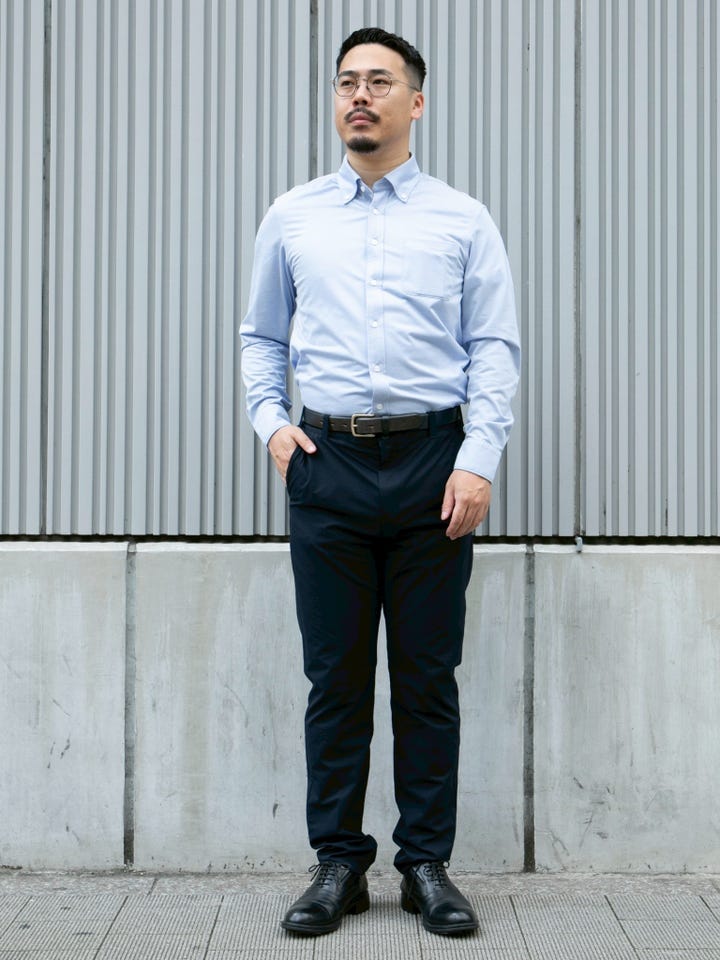究極のボタンダウンシャツ renewalモデル （サックスブルー） -WWS