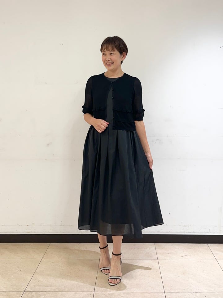 L】シルケットジャージ ドッキングワンピース(ワンピース)｜TO BE CHIC