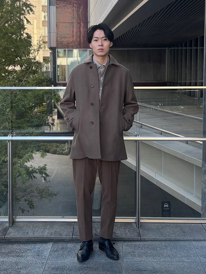 City Ambient Products: ウールライク ジップ ブルゾン (セットアップ