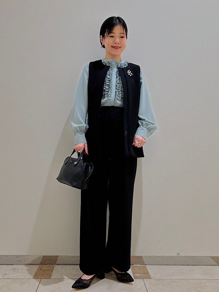 SHIPS any:〈手洗い可能〉3D フラワー エンブロイダリー