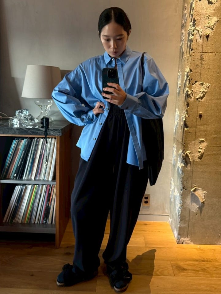 RIM.ARK | Oversized asymmetry SH (SHIRTS & BLOUSES ) |RIM.ARK 
