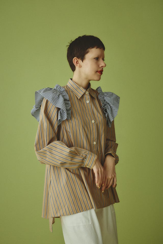 HeRIN.CYE | Frill sleeve shirt (シャツ・ブラウス ) |SHEL'TTER WEBSTORE