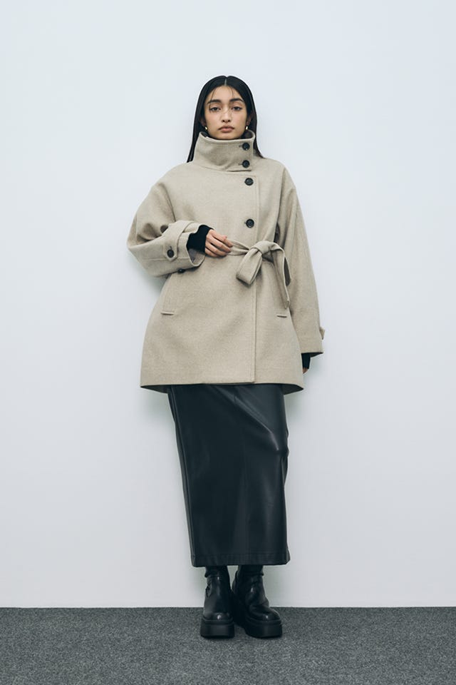 AZUL BY MOUSSY | B-HEAT スタンドカラーミドルコート (コート ) |SHEL