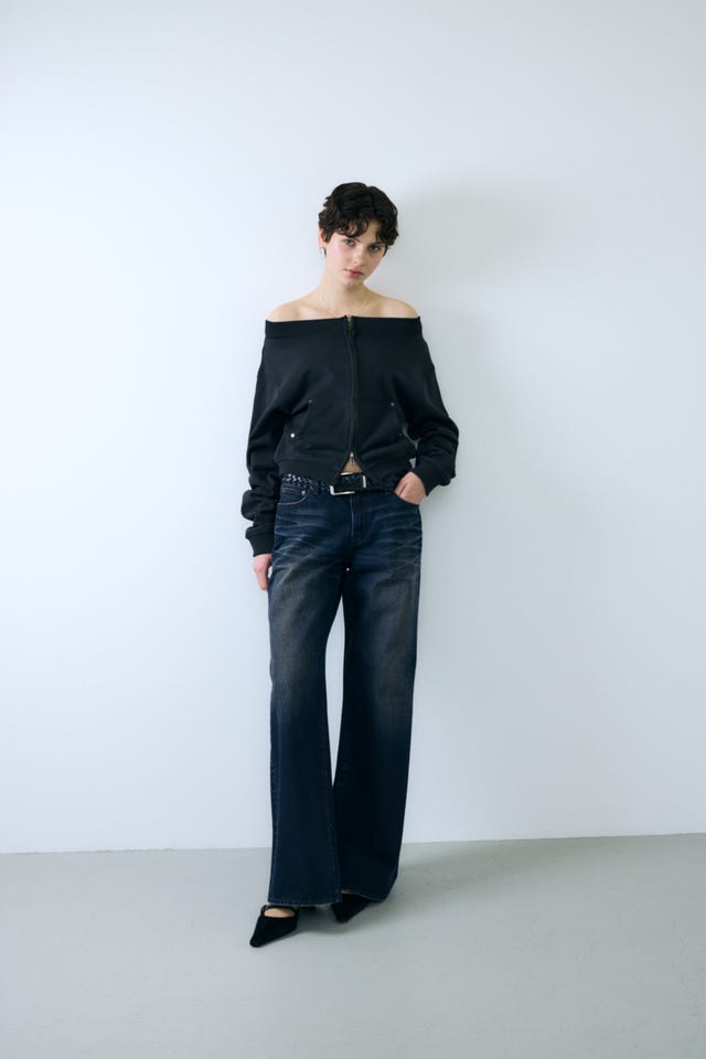 MOUSSY | DIRT EFFECTED WIDE STRAIGHT デニムパンツ (ワイド ) |SHEL