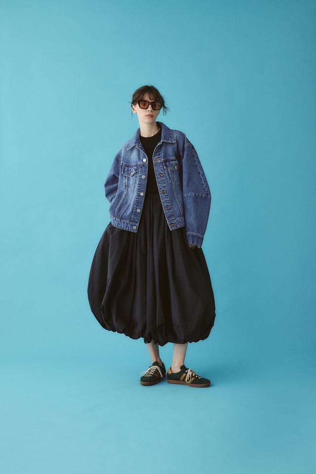 HeRIN.CYE | Round form denim jacket (デニムジャケット ) |SHEL'TTER