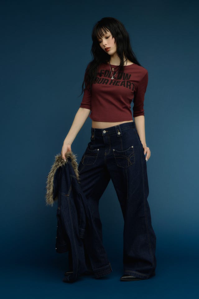 LAGUA GEM | STITCH SWITCHING デニム (ストレート ) |SHEL'TTER WEBSTORE
