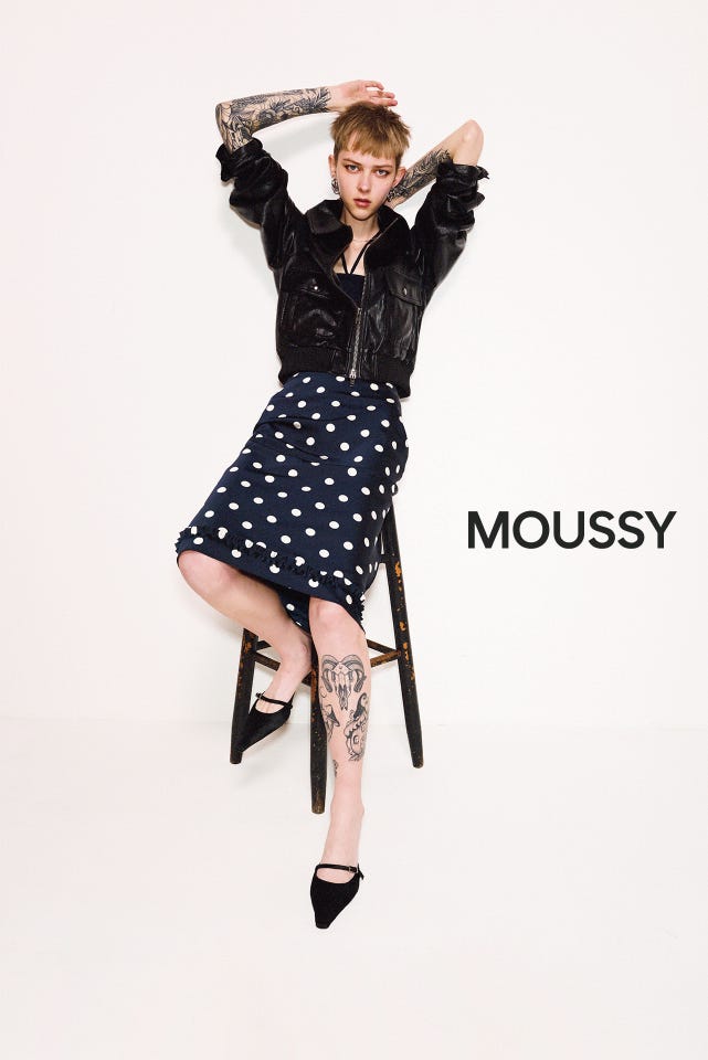 MOUSSY | SATIN DOT スカート (スカート(ミディアム) ) |SHEL'TTER