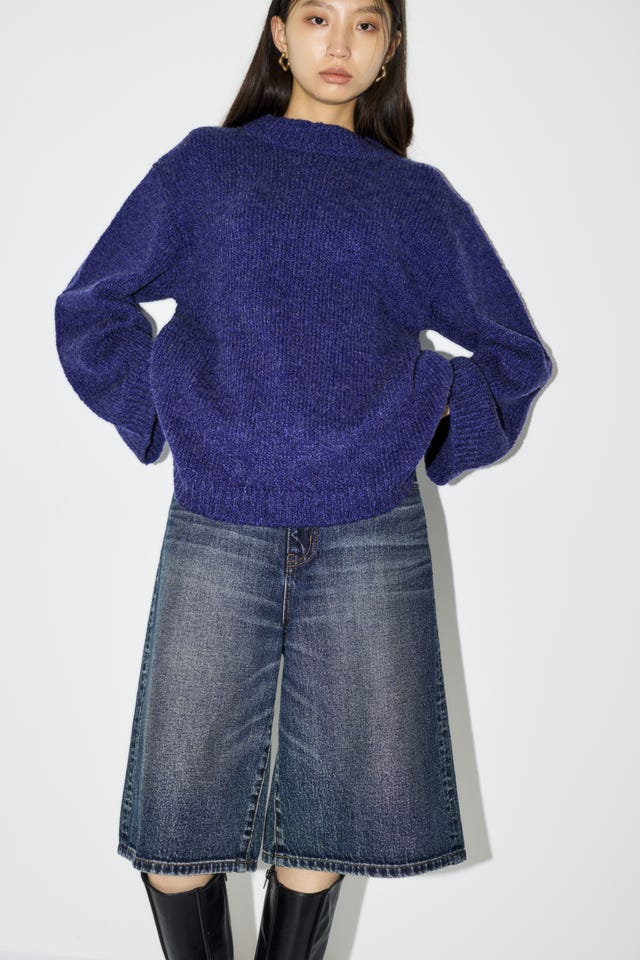 MOUSSY OVERSIZED CABLE ニットプルオーバー MOUSSY OVERSIZED CABLE ニットプルオーバー BLK -靴＆ファッション