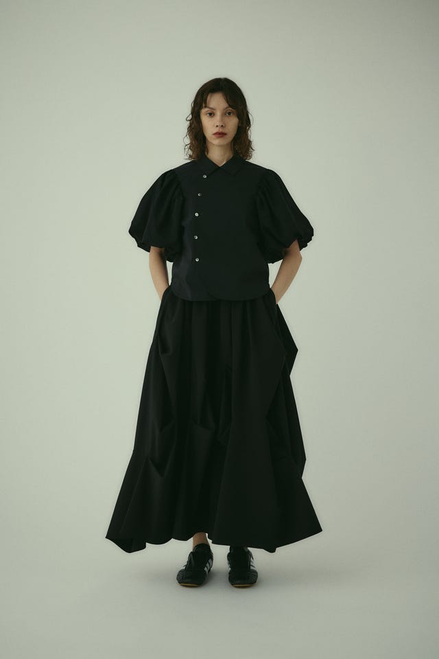 スカート louren waist tuck cocoon skirt waist tuck cocoon skirt – louren store