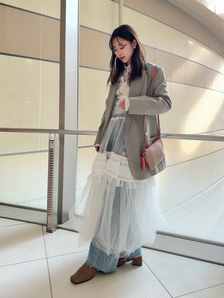 FOXEY NEWYORK（フォクシーニューヨーク）ひざ丈スカート 青 サイズ:38