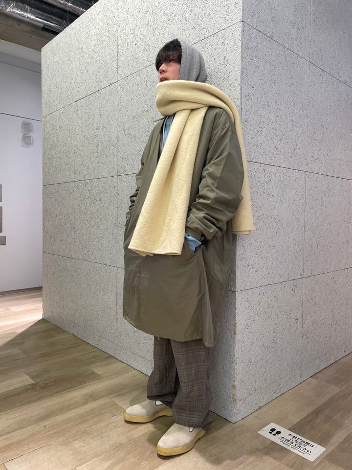 AURALEE（オーラリー）マフラー 白 サイズ:- メンズ/2200630581049