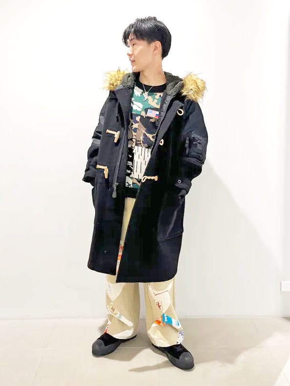 JUNYA WATANABE MAN（ジュンヤワタナベマン）ダッフルコート 黒 サイズ