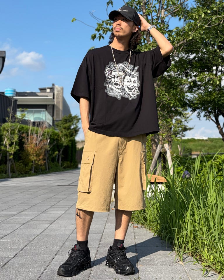 未使用00s極太 KARL KANI バギーカーゴショートパンツ HIPHOP 未使用