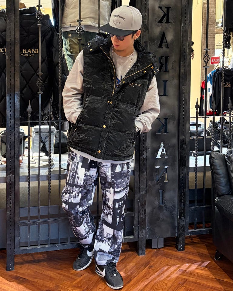 Karl Kani] 撥水ロゴ フード ダウンベスト | PEET ONLINE STORE