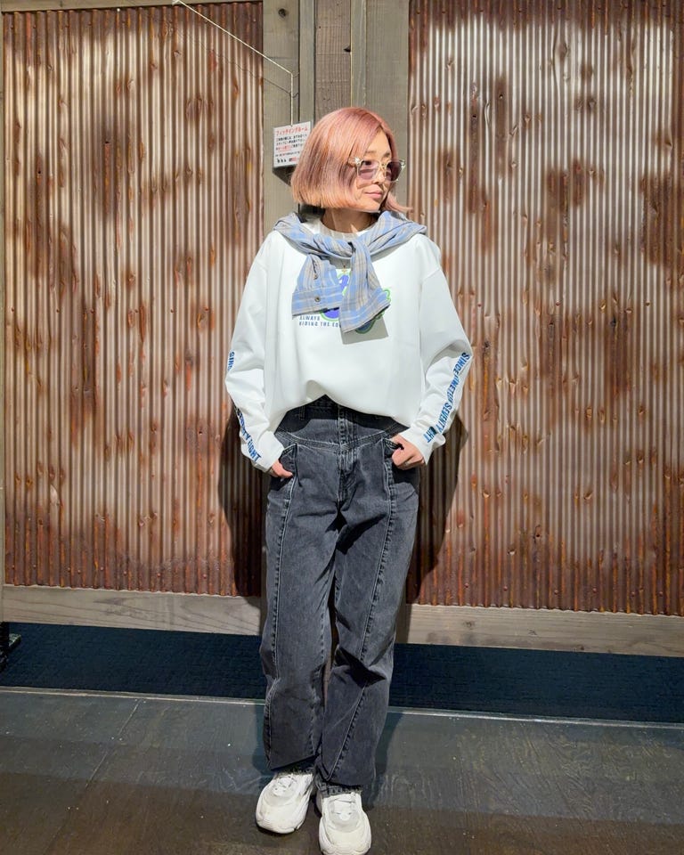 オンブレチェック シャツ