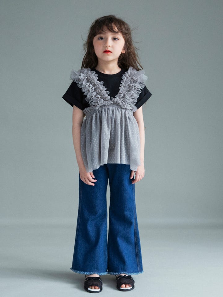 WEB限定】チュールチュニックトップスセット 2026春夏 ｜子供服