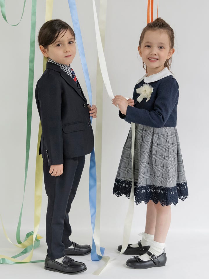 フォーマル】ジャケット＋グレンチェックジャカードワンピース＋