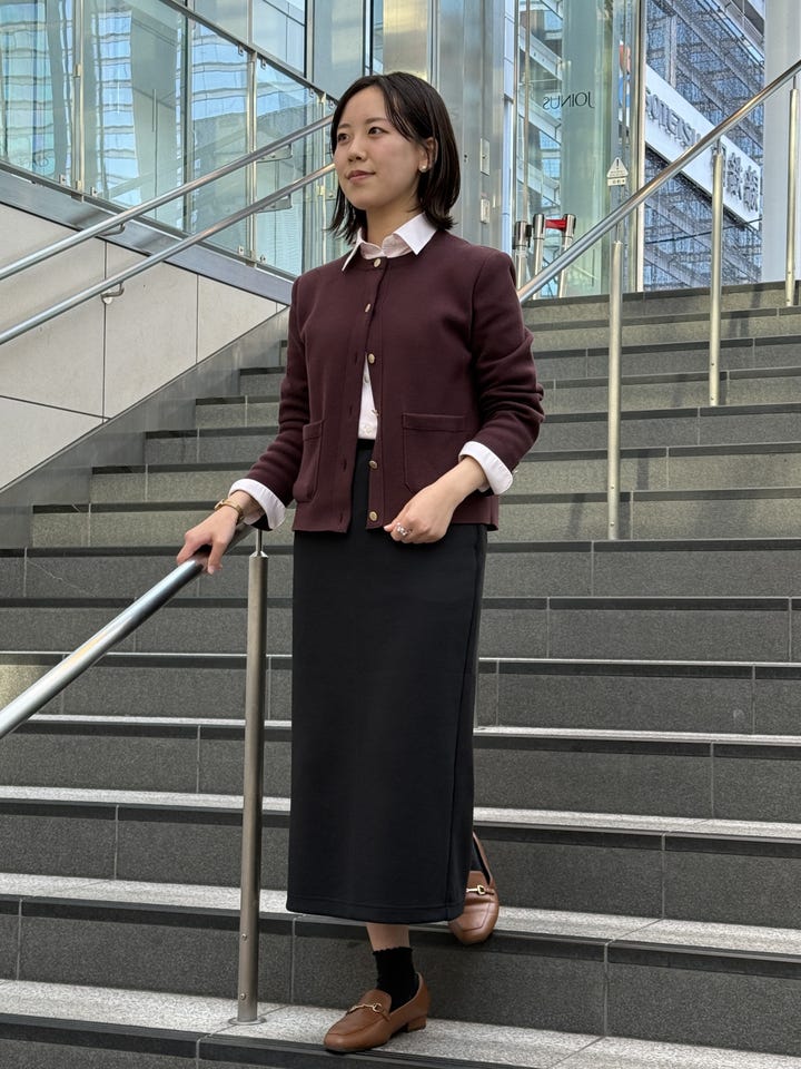 コットンノーカラージャケット(38サイズ 白): レディース｜メーカーズ