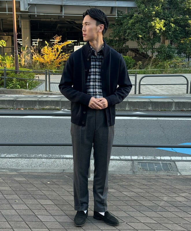 スタンドカラーカーディガン(46 グレー系): メンズ｜メーカーズシャツ