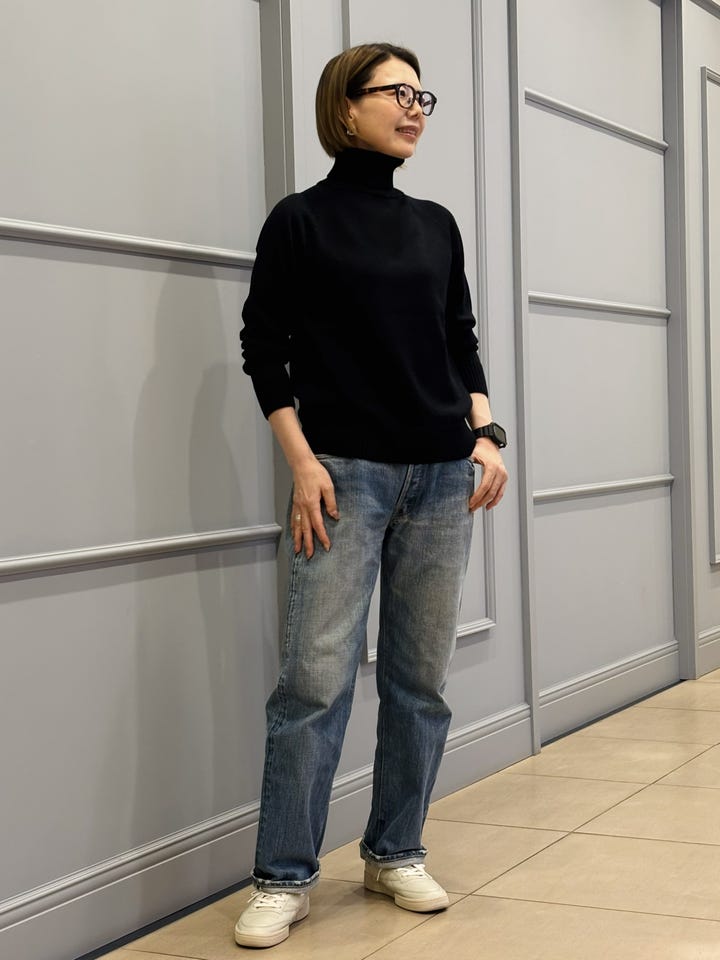 クルーネックセーター（12ゲージ）(46 ブラック系): メンズ