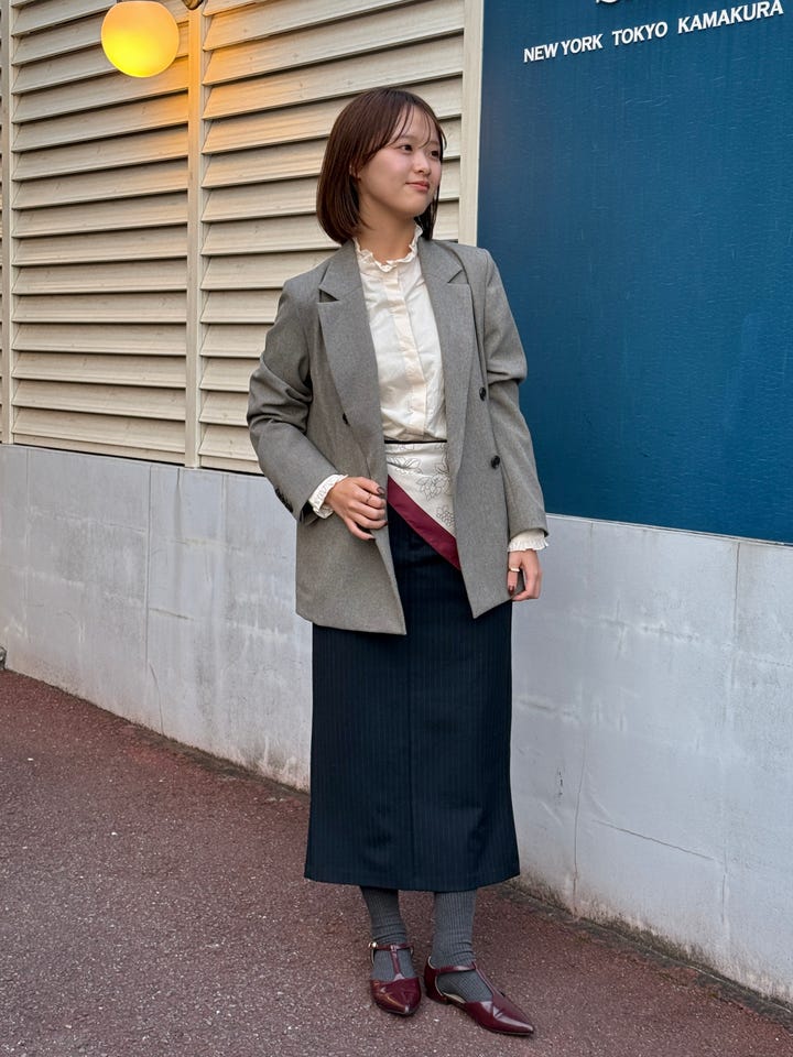 ピンタックレースシャツ(36サイズ グレー系): レディース｜メーカーズ