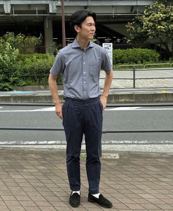 ストレッチシャツ(37-81 ネイビー系): メンズ｜メーカーズシャツ鎌倉