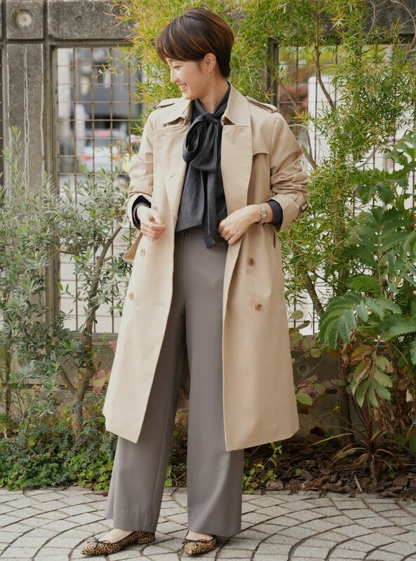 Diagram 定価8.3万円 MANTECO ルーズトレンチロングコート 36 ROPÉ(ロペ) / MANTECO(マンテコ) テンセルウールトレンチコート