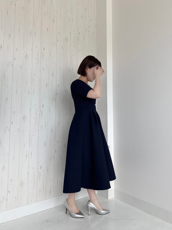 低身長さんもバランスよく着られるツイードニットワンピース♡｜yuuの投稿