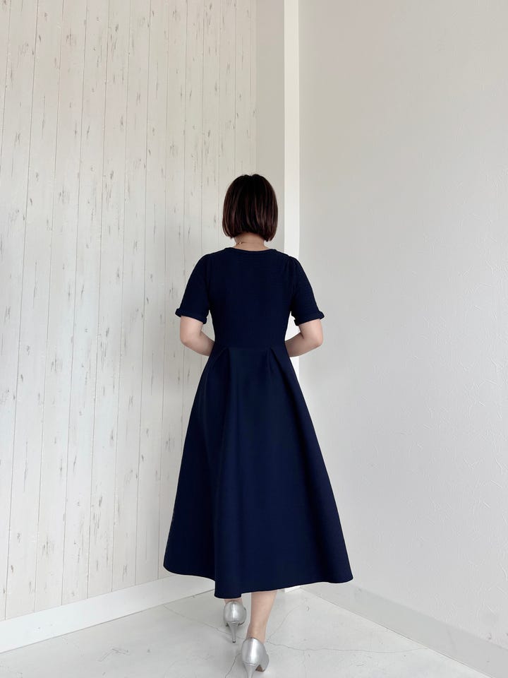 低身長さんもバランスよく着られるツイードニットワンピース♡｜yuuの投稿
