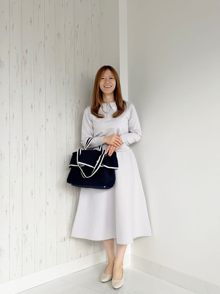 フリルヘム ヌビ トートバッグ le reve vaniller 全5色｜lvn922-2050