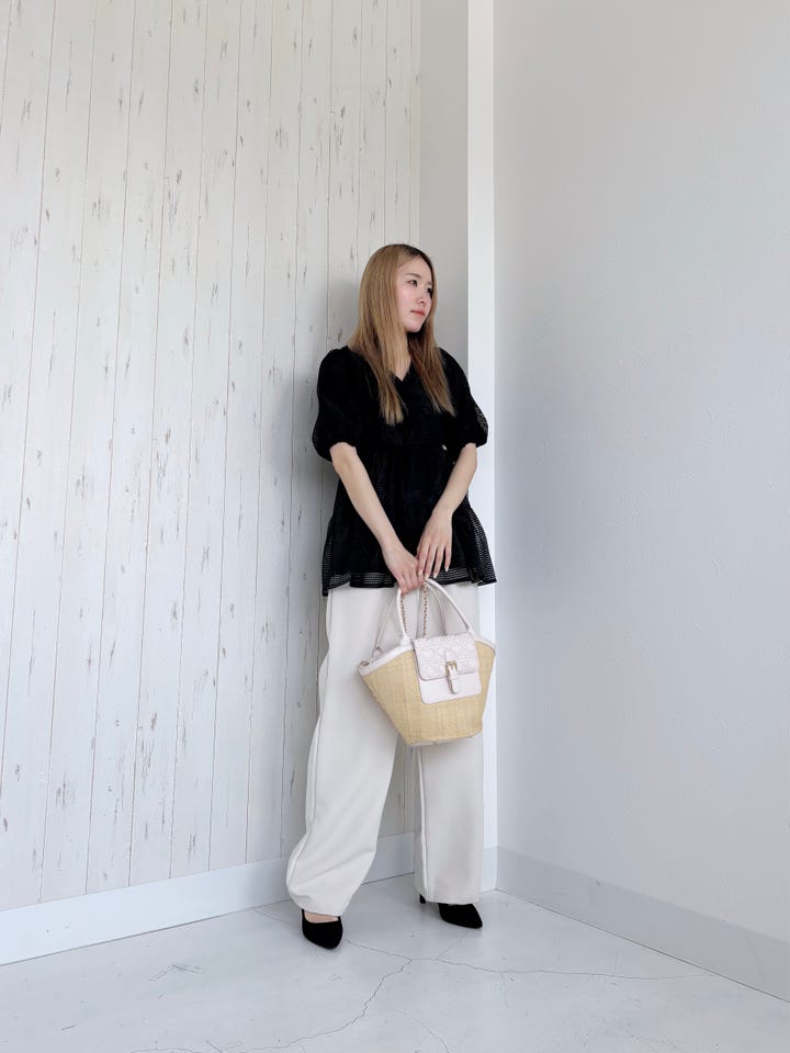 ベルト付き ワイド パンツ le reve vaniller 全3色｜lvn711-2192【1