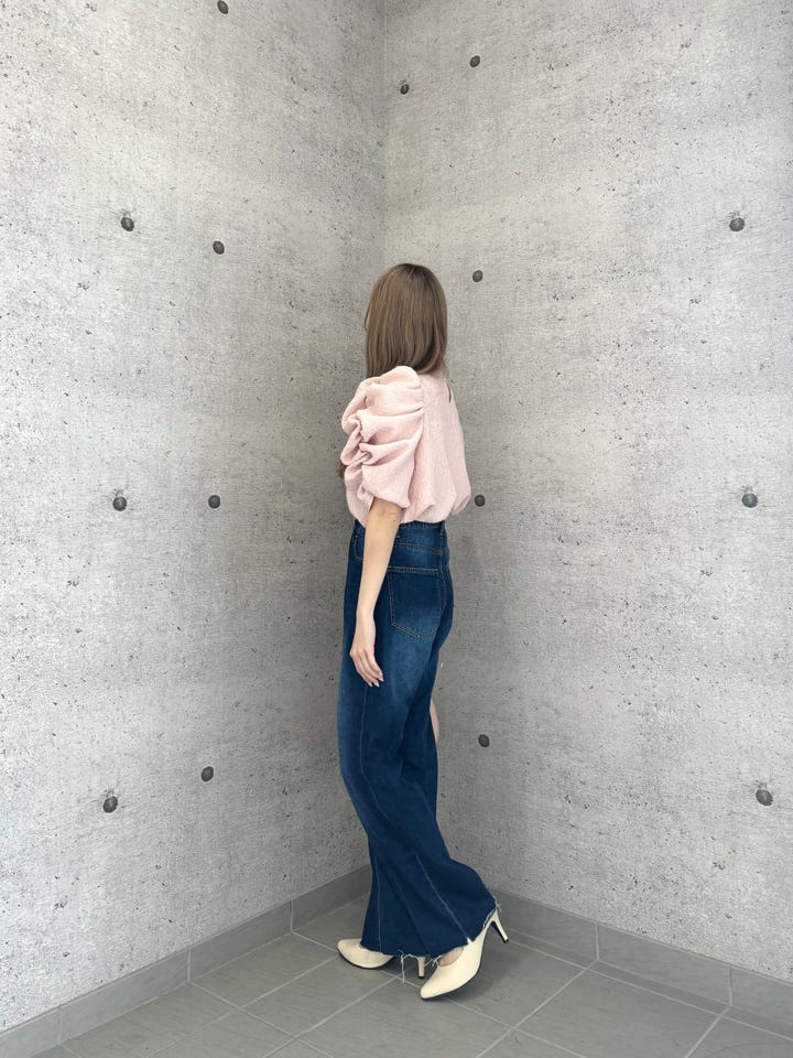 ストレート デニム ハイウエスト パンツ Liala×PG