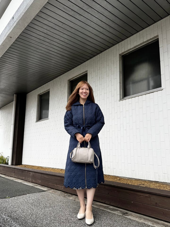 1/中旬～下旬頃発送予定！スカラップ刺繍 キルティング ロング丈