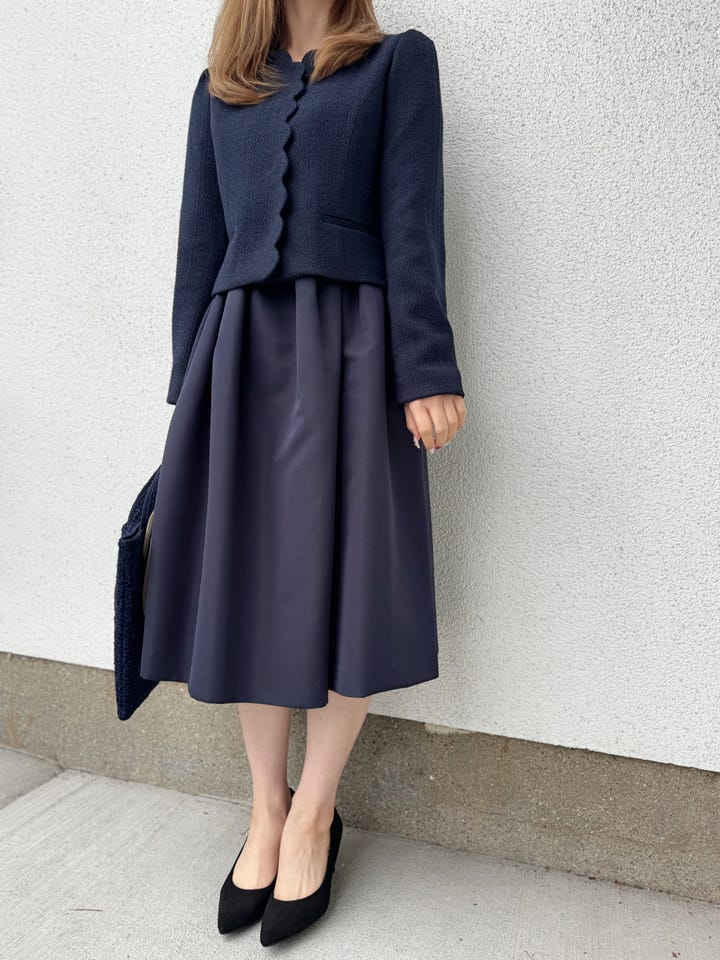 オケージョン スカラップ ショート ジャケット Liala×PG オケージョン スカラップ ショート ジャケット Liala×PG オケージョン