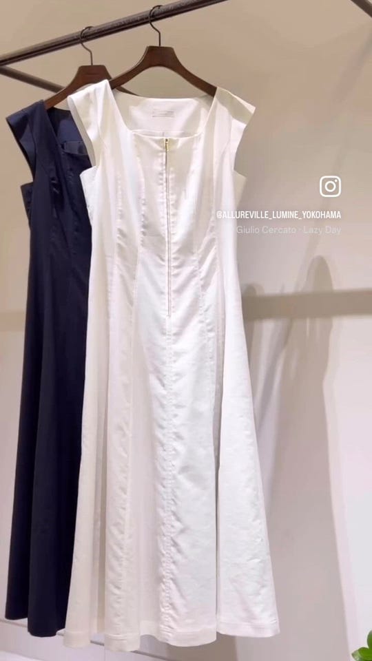 【大幅値下】allureville テトリネンラインワンピース （2025SS） allureville テトリネンラインワンピース ネイビー（2025SS