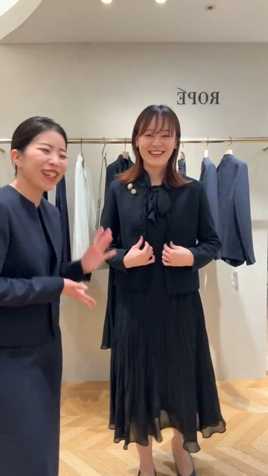 ROPÉ(ロペ) / ジョーゼットシフォンプリーツワンピース・25AW