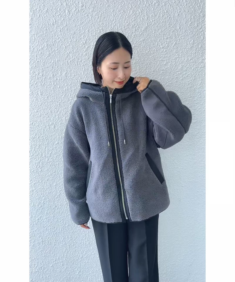 SHIPS any別注】La Hutte:〈洗濯機可能〉ロゴ アノラック