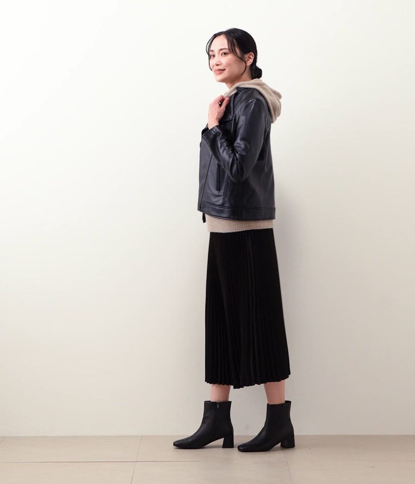 F400 美品 L 11 ニューヨーカー ライナー付 ベルト付 レディース NEWYORKER WOMEN L-SIZE（ニューヨーカーウィメンズ Lサイズ