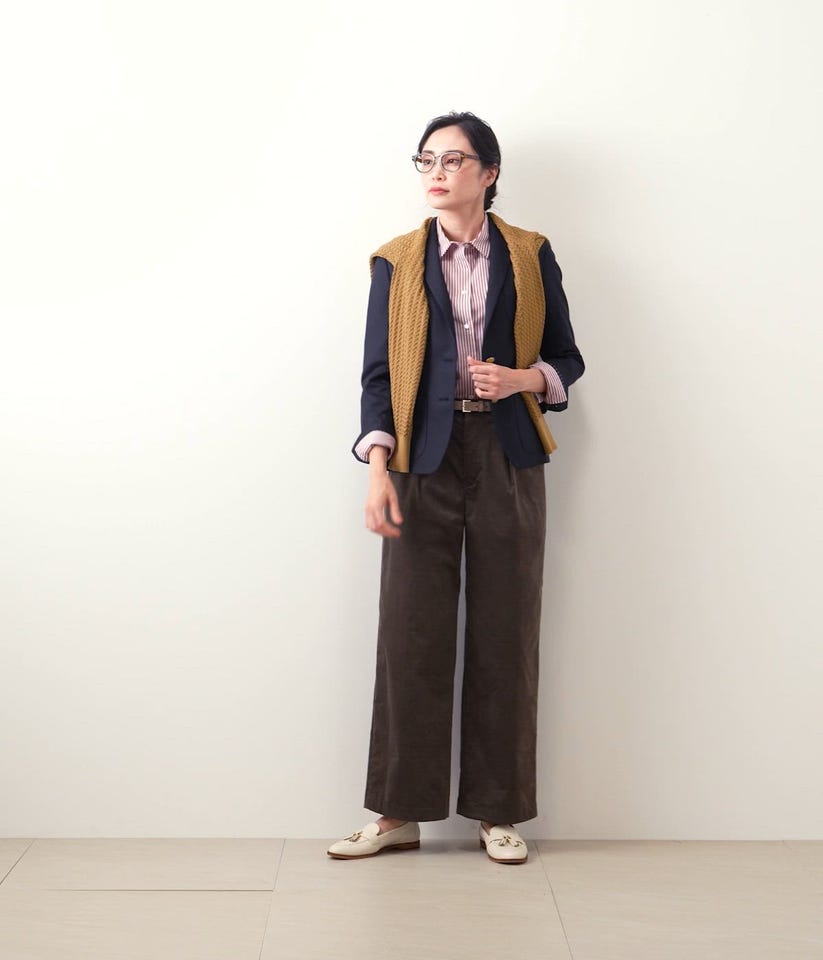 F400 美品 L 11 ニューヨーカー ライナー付 ベルト付 レディース NEWYORKER WOMEN L-SIZE（ニューヨーカーウィメンズ Lサイズ