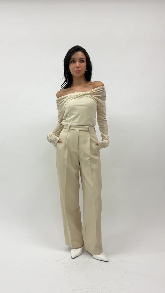 NewYear-SALE シアー ベロア ツイスト 3WAY トップス KINO THE KEI 全2