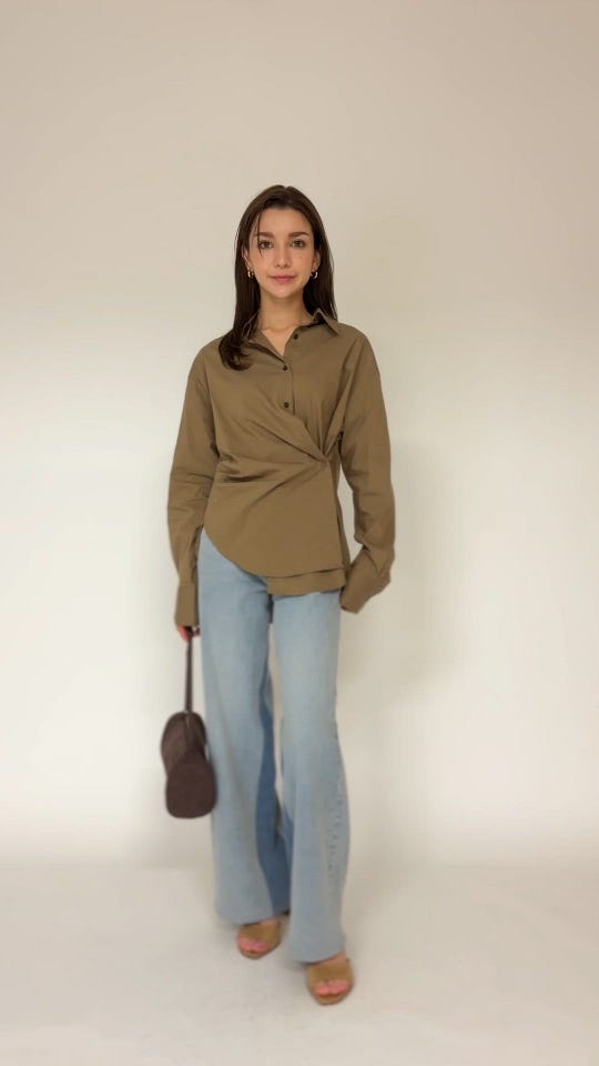 ラップ ウエスト ワイド デニム KINO THE KEI 全2色｜ktk721-0053【3