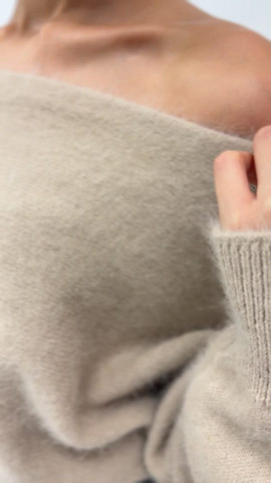 アンゴラ ファー オフショル ニット KINO THE KEI 全3色｜ktk441-0141